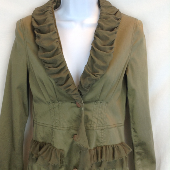 Diane Von Furstenberg Green Knee Length Coat - Picture 2 of 11
